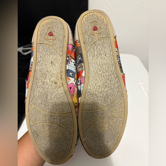 BOBS SKECHERS Women’s Plush Wag Canvas Party Flat Sz 9 Multi Dog Print - Picture 8 of 9
